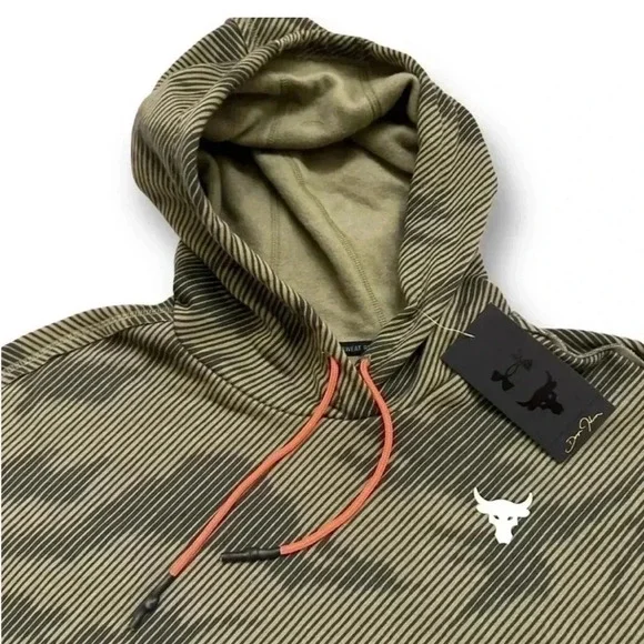 Under Armour Project Rock Fleece Lined Hoodie Sweatshirt Size Large NWT - Picture 7 of 9